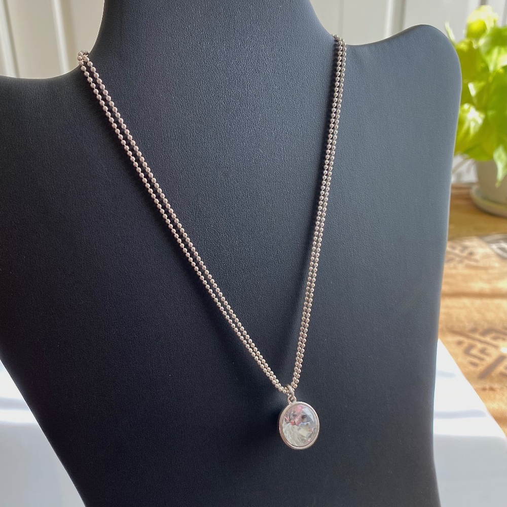 PILGRIM DANISH DESIGN DOUBLE CHAIN PENDANT with extender